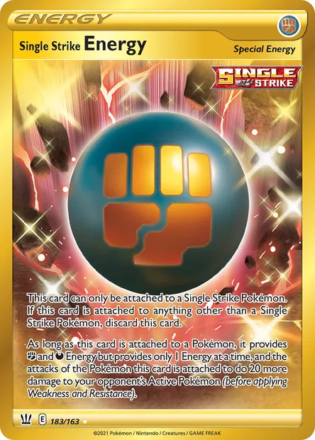 Single Strike Energy, Pokémon card BST 183 — Battle Styles set