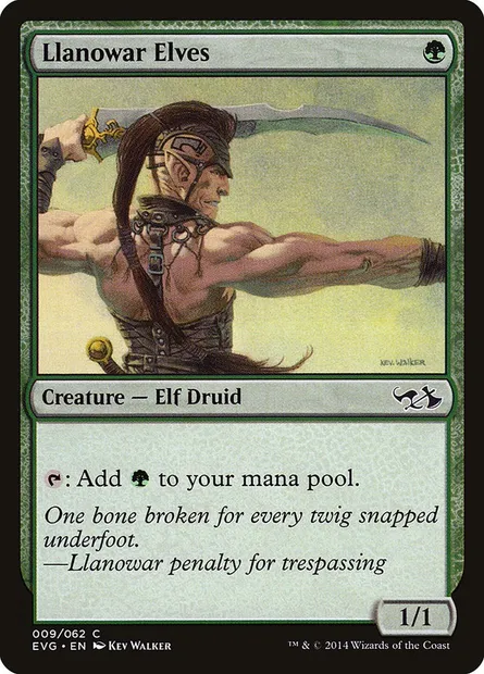 Llanowar Elves, Magic card EVG 9 — Duel Decks Anthology: Elves vs. Goblins set
