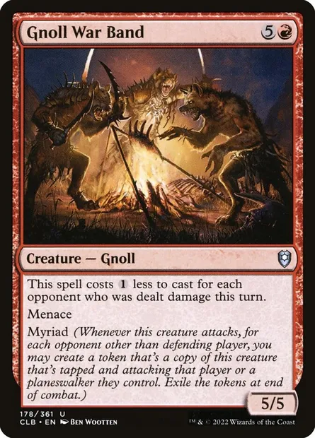 Gnoll War Band, Magic card CLB 178 — Commander Legends: Battle for Baldur's Gate set