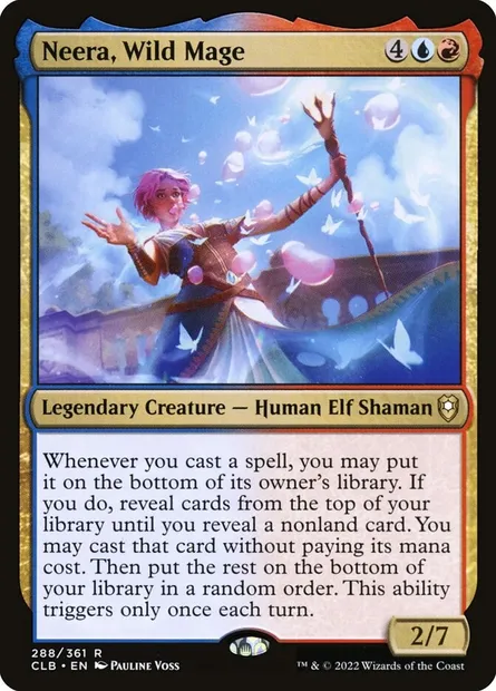 Neera, Wild Mage, Magic card CLB 288 — Commander Legends: Battle for Baldur's Gate set