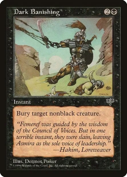 Dark Banishing, Magic card MIR 115 — Mirage set