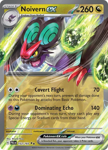 Noivern ex, Pokémon card PAL 153 — Paldea Evolved set