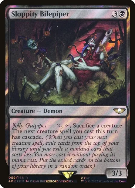 Sloppity Bilepiper, Magic card 40K 59★ — Warhammer 40,000 Commander set