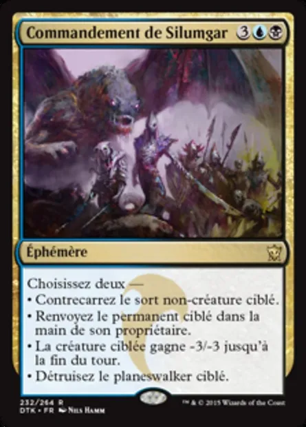 Commandement de Silumgar, carte Magic DTK 232 — extension Les Dragons de Tarkir
