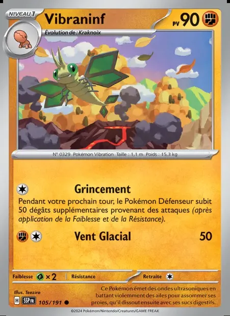 Vibraninf, carte Pokémon SSP 105 — extension Étincelles Déferlantes