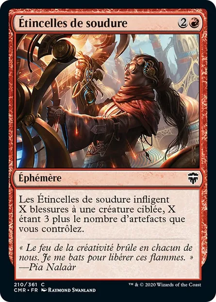 Étincelles de soudure, carte Magic CMR 210 — extension Commander Legends