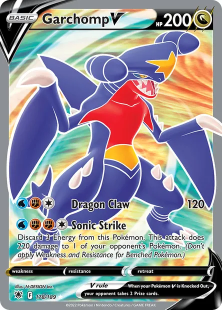 Garchomp V, Pokémon card ASR 178 — Astral Radiance set