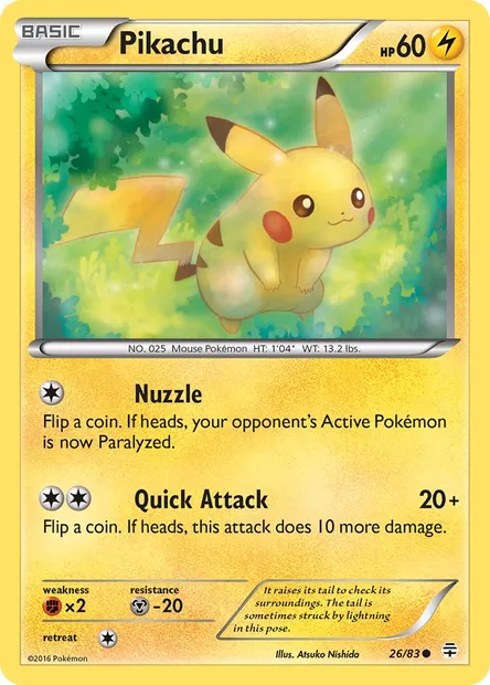 Pikachu, Pokémon card GEN 26 — Generations set