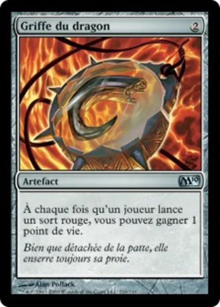 Griffe du dragon, carte Magic M10 210 — extension Magic 2010