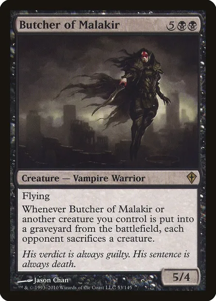 Butcher of Malakir, Magic card WWK 53 — Worldwake set