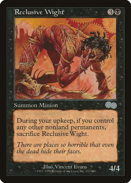 Reclusive Wight, Magic card USG 153 — Urza's Saga set