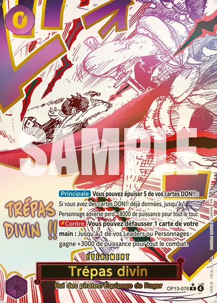 Trépas divin, carte One Piece OP13-076 — extension SUCCESSEURS