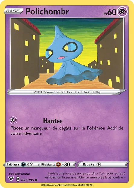 Polichombr, carte Pokémon VIV 67 — extension Voltage Éclatant