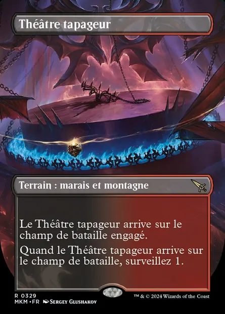 Théâtre tapageur, carte Magic MKM 329 — extension Murders at Karlov Manor