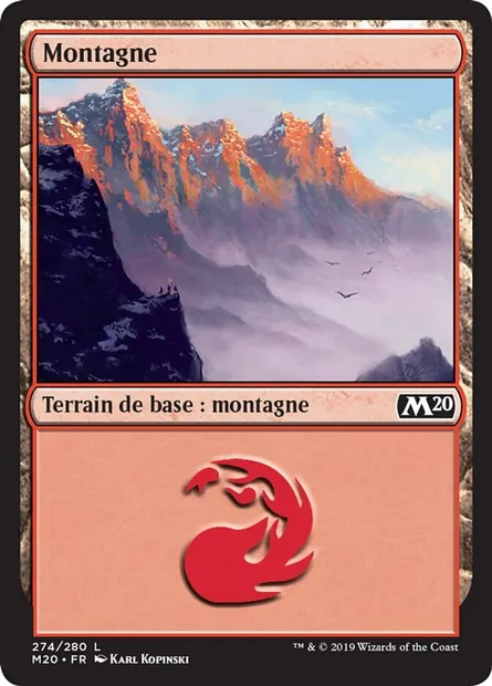 Montagne, carte Magic M20 274 — extension Core Set 2020