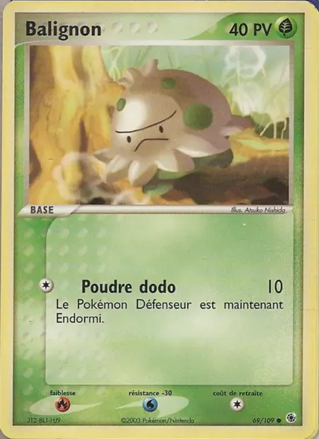 Balignon, carte Pokémon RS 69 — extension EX Rubis & Saphir