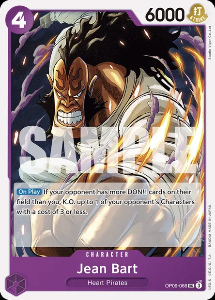 Jean Bart, One Piece card OP09-066 — EMPERORS IN THE NEW WORLD set