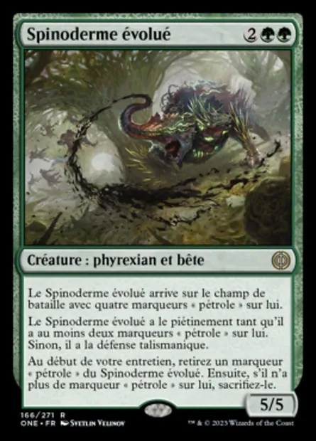 Spinoderme évolué, carte Magic ONE 166 — extension Tous Phyrexians