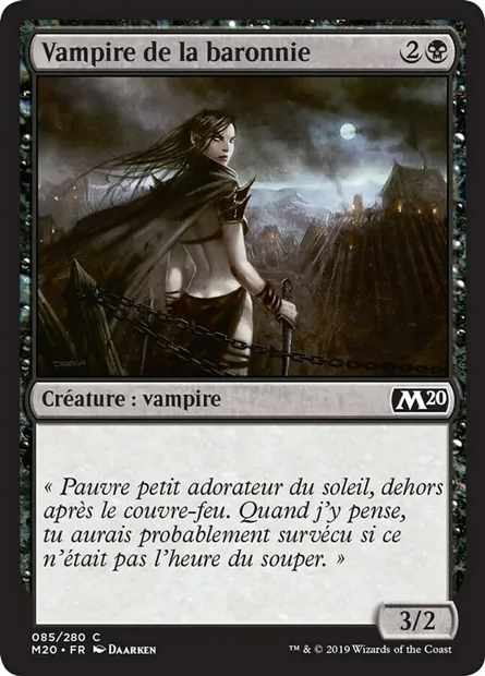 Vampire de la baronnie, carte Magic M20 85 — extension Core Set 2020