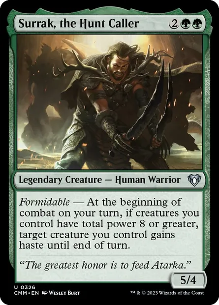 Surrak, the Hunt Caller, Magic card CMM 326 — Commander Masters set