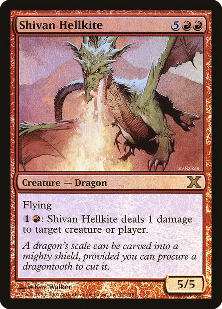 Shivan Hellkite, Magic card 10E 231★ — Tenth Edition set