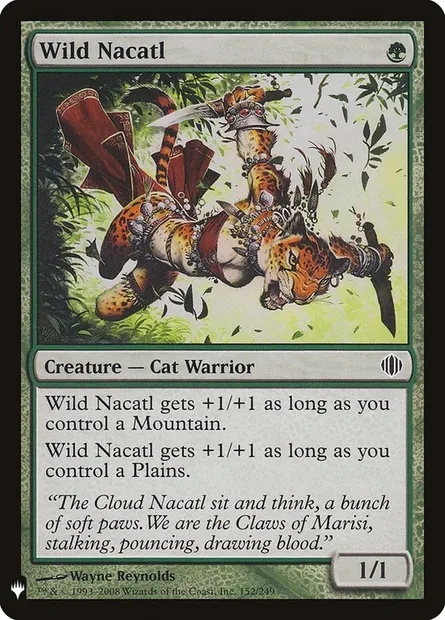 Wild Nacatl, Magic card PLST ALA-152 — The List set