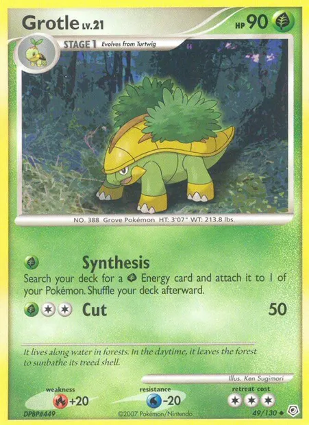 Grotle, Pokémon card DP 49 — Diamond & Pearl set