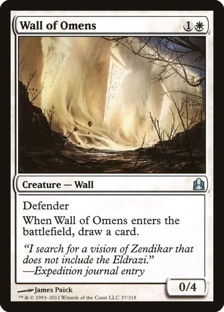 Wall of Omens, Magic card CMD 37 — Commander 2011 set