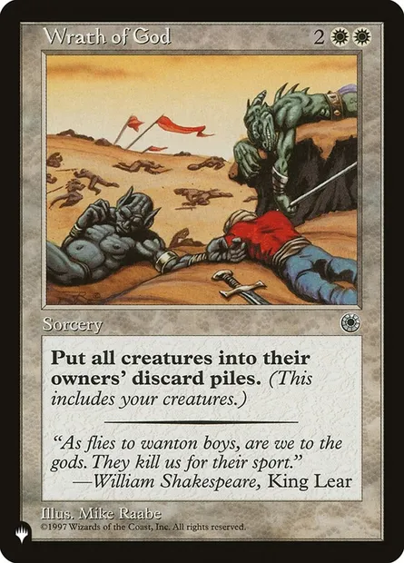 Colère de Dieu, carte Magic PLST POR-39 — extension The List