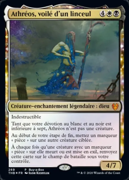 Athréos, voilé d'un linceul, carte Magic THB 269 — extension Theros Beyond Death