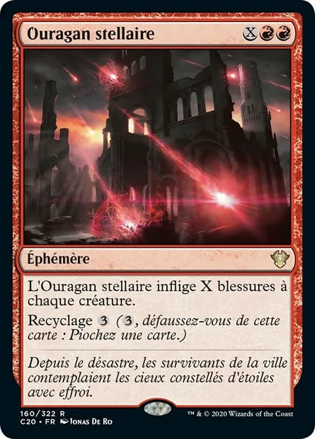 Ouragan stellaire, carte Magic C20 160 — extension Commander 2020