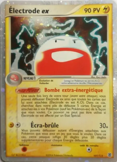 Électrode ex, carte Pokémon RG 107 — extension EX Rouge Feu & Vert Feuille