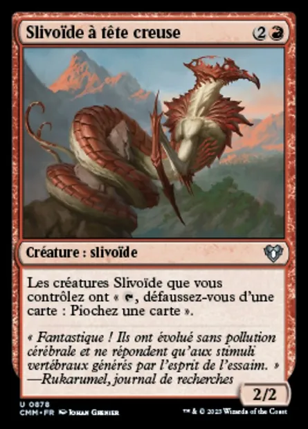 Slivoïde à tête creuse, carte Magic CMM 878 — extension Commander Masters
