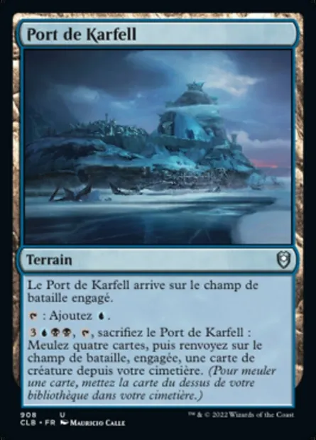 Port de Karfell, carte Magic CLB 908 — extension Commander Légendes : la bataille de la Porte de Baldur