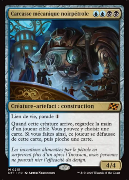 Carcasse mécanique noirpétrole, carte Magic DFT 215 — extension Aetherdrift