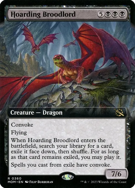 Hoarding Broodlord, Magic card MOM 360 — March of the Machine set