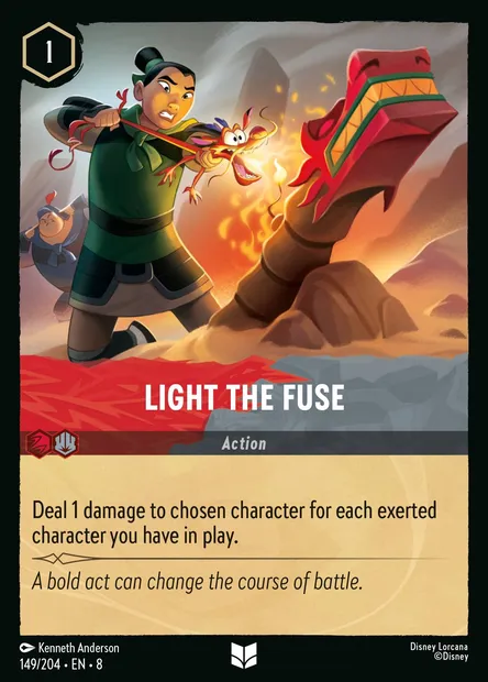 Light the Fuse, Disney Lorcana card CH8-149 — The Reign of Jafar set