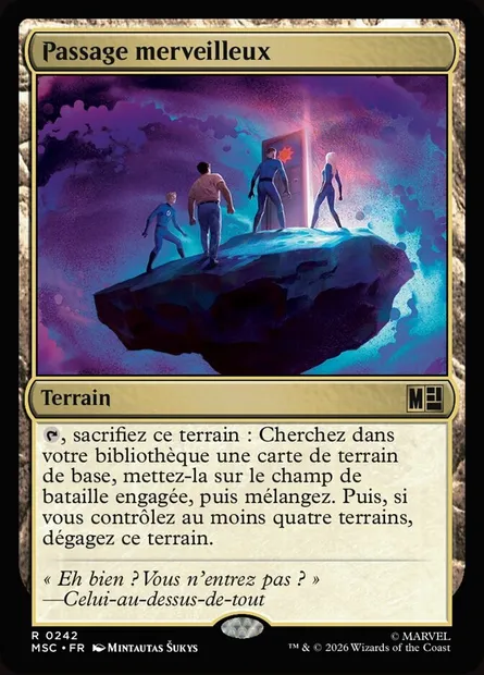 Passage merveilleux, carte Magic MSC 242 — extension Marvel Super Heroes Commander