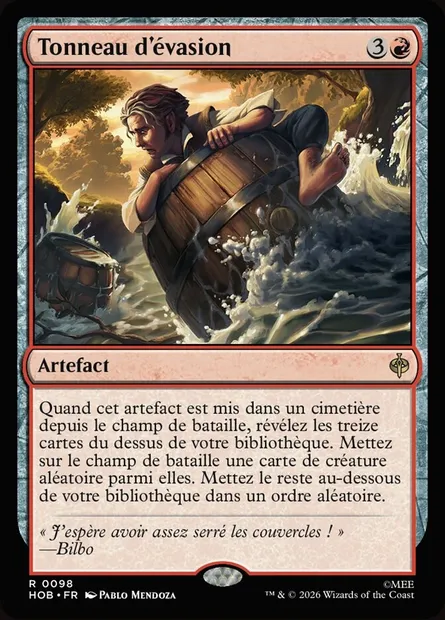 Tonneau d'évasion, carte Magic HOB 98 — extension The Hobbit