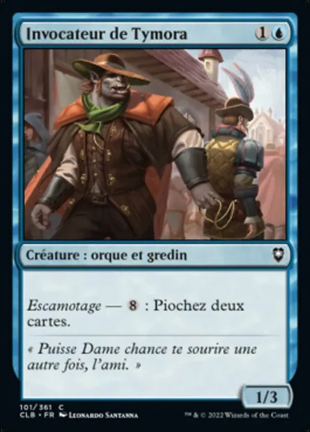 Invocateur de Tymora, carte Magic CLB 101 — extension Commander Légendes : la bataille de la Porte de Baldur