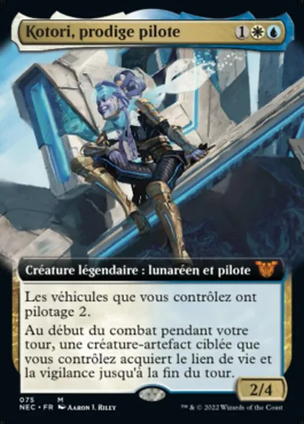 Kotori, prodige pilote, carte Magic NEC 75 — extension Neon Dynasty Commander