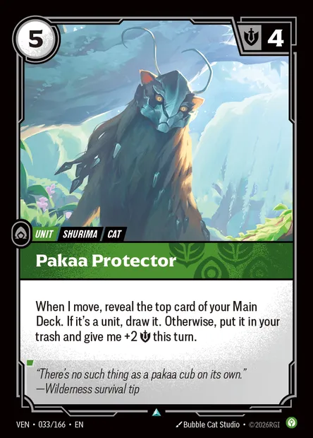 Pakaa Protector, carte Riftbound VEN 033 — extension Vendetta