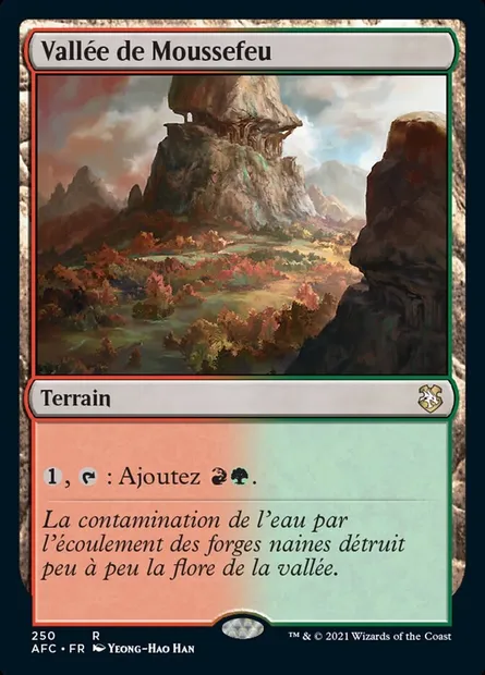 Vallée de Moussefeu, carte Magic AFC 250 — extension Forgotten Realms Commander