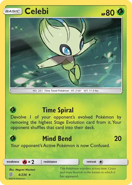 Celebi, Pokémon card UNM 4 — Unified Minds set