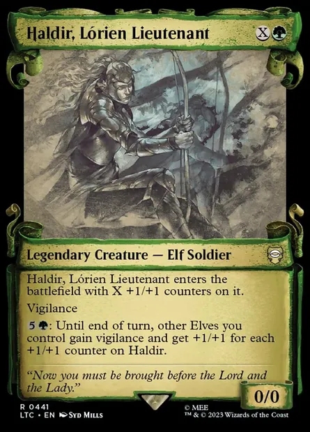 Haldir, Lórien Lieutenant, Magic card LTC 441 — Tales of Middle-earth Commander set