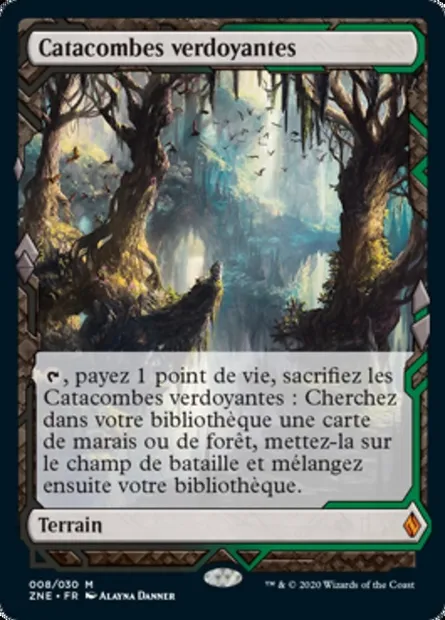 Catacombes verdoyantes, carte Magic ZNE 8 — extension Zendikar Rising Expeditions