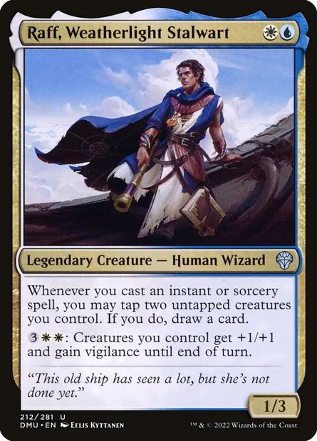Raff, Weatherlight Stalwart, Magic card DMU 212 — Dominaria United set