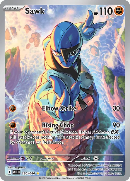 Sawk, Pokémon card WHT 130 — White Flare set
