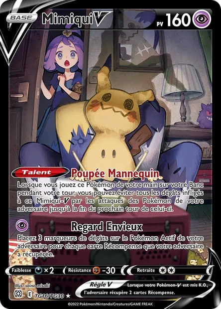Mimiqui V, carte Pokémon BRS TG16 — extension Stars Étincelantes