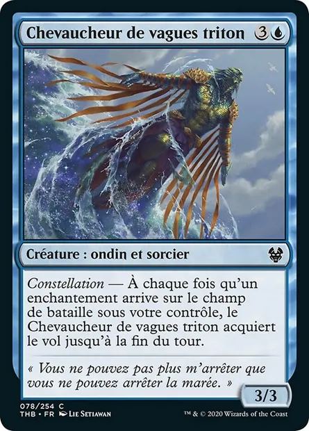 Chevaucheur de vagues triton, carte Magic THB 78 — extension Theros Beyond Death